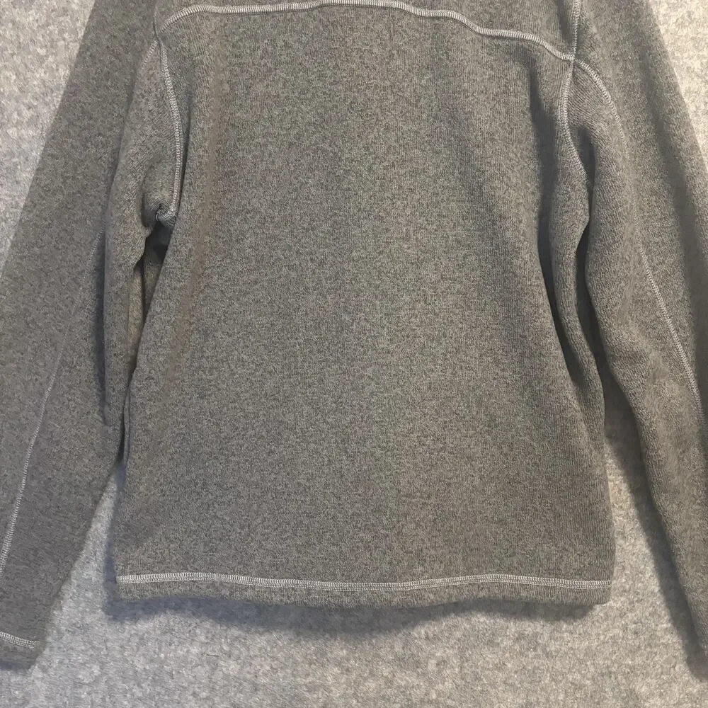 The North Face Sweatshirt Mens Size Large Gray Fleece Pullover 1/4 Zip Mock Neck